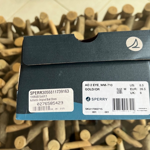 SPERRY AO 2 EYE Gold Leather Boat Shoes - Picture 10 of 12